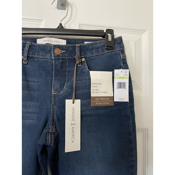 NWT Vintage America Naomi Weekend Ankle Jean 4/ 27 - Picture 3 of 3